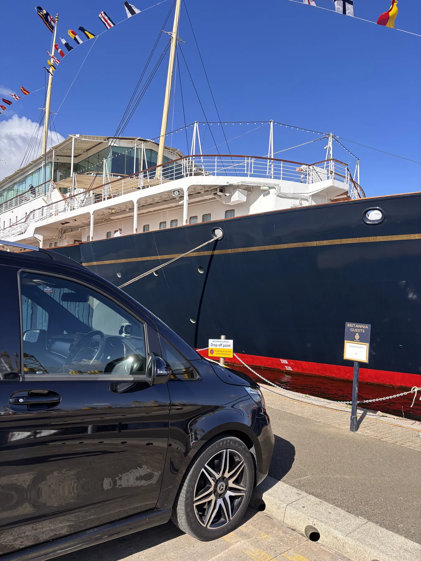 The Royal Yacht Britannia at its Edinburgh berth